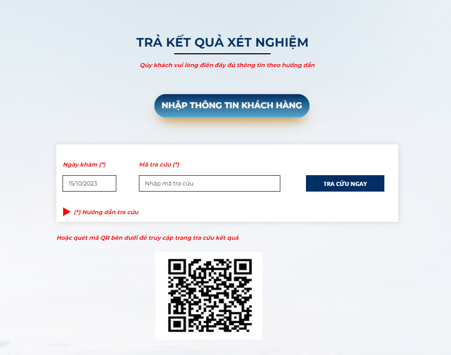 Trả kết quả cận lâm sàn