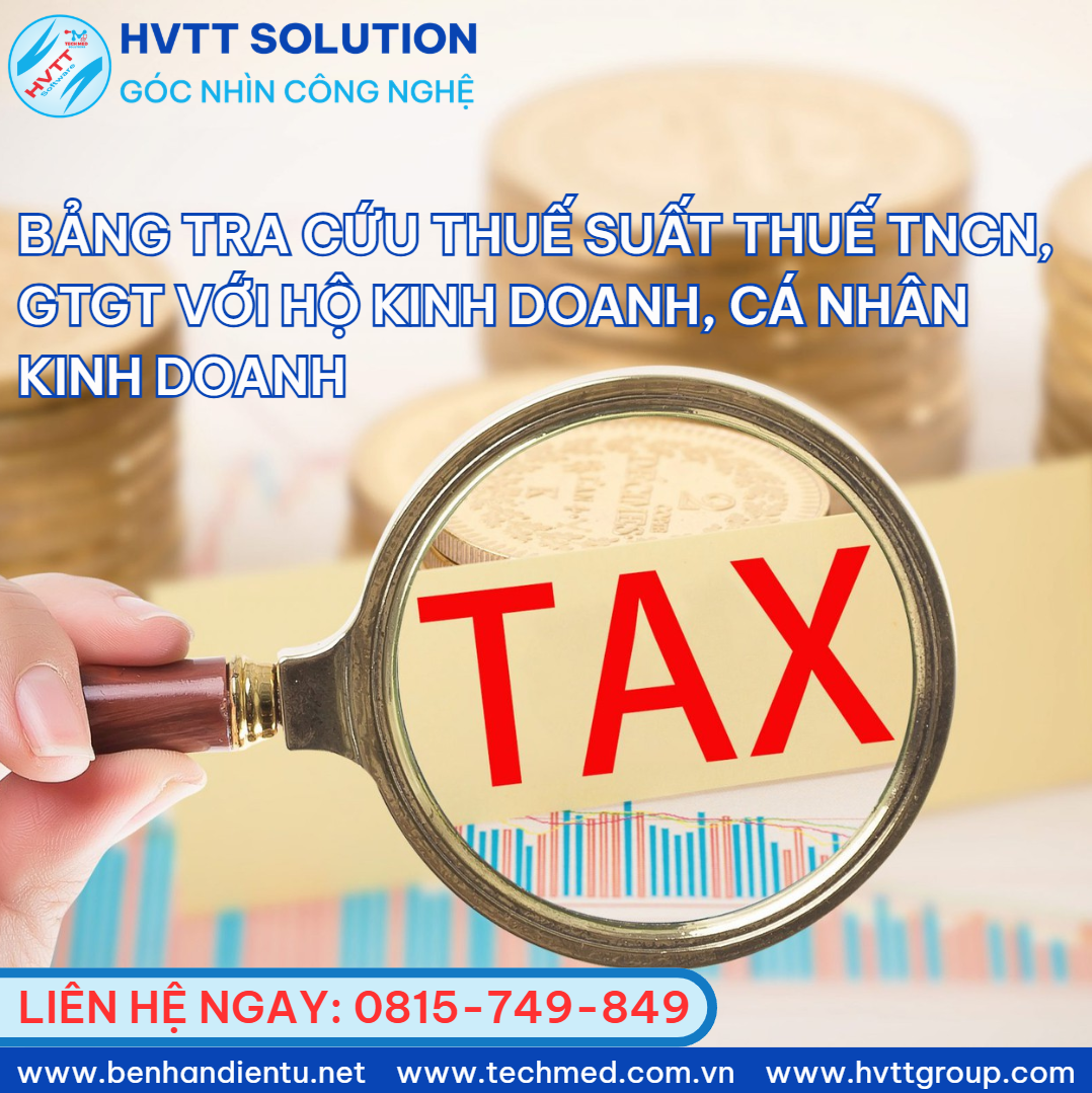 Bảng Tra Cứu Thuế Suất Thuế TNCN, GTGT Với Hộ Kinh Doanh, Cá Nhân Kinh Doanh Mới Nhất 2026 – Cập Nhật Chi Tiết